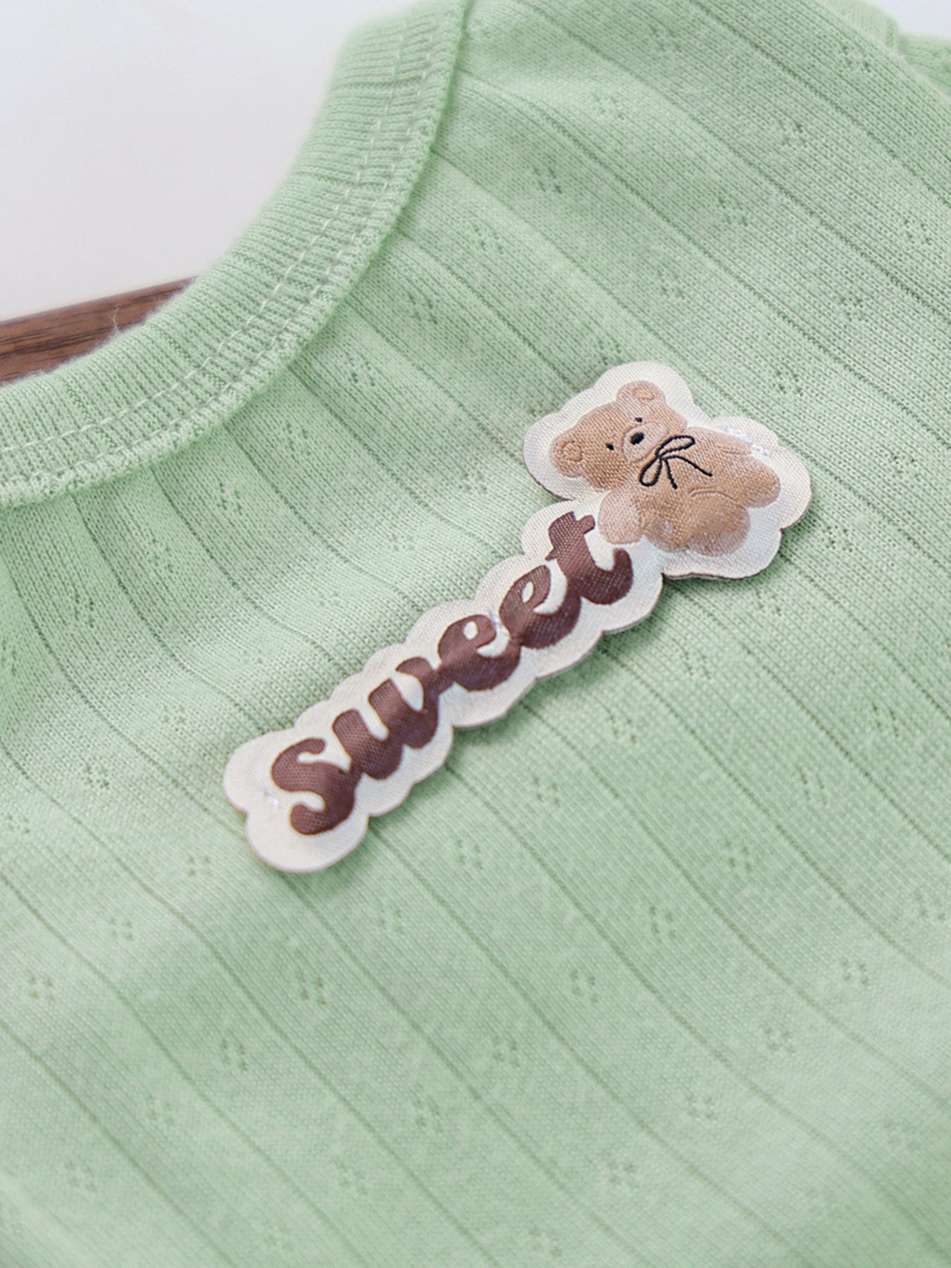 Sweet Bear Patch Ribbed Pet Top - Loving It Shop