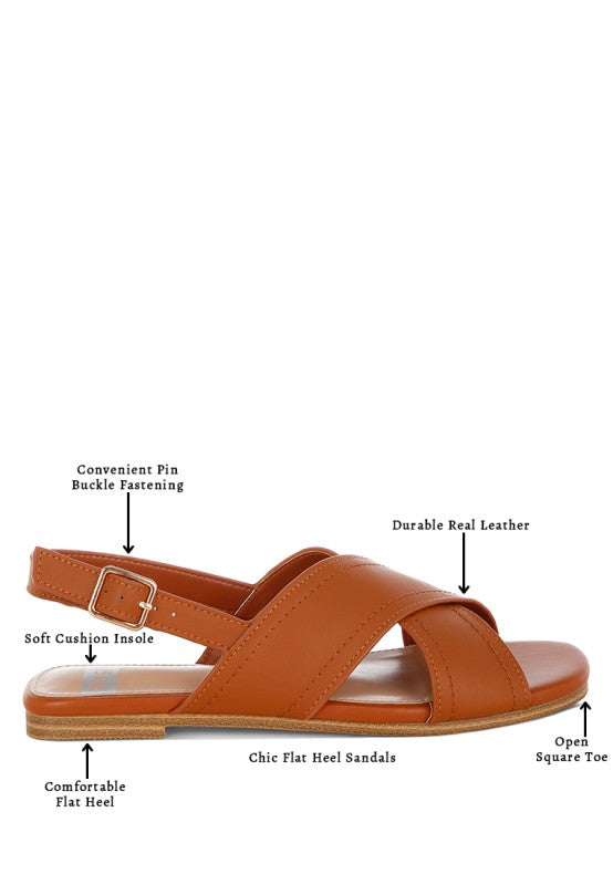 Jamon Classic Cross-Strap Buckled Flats