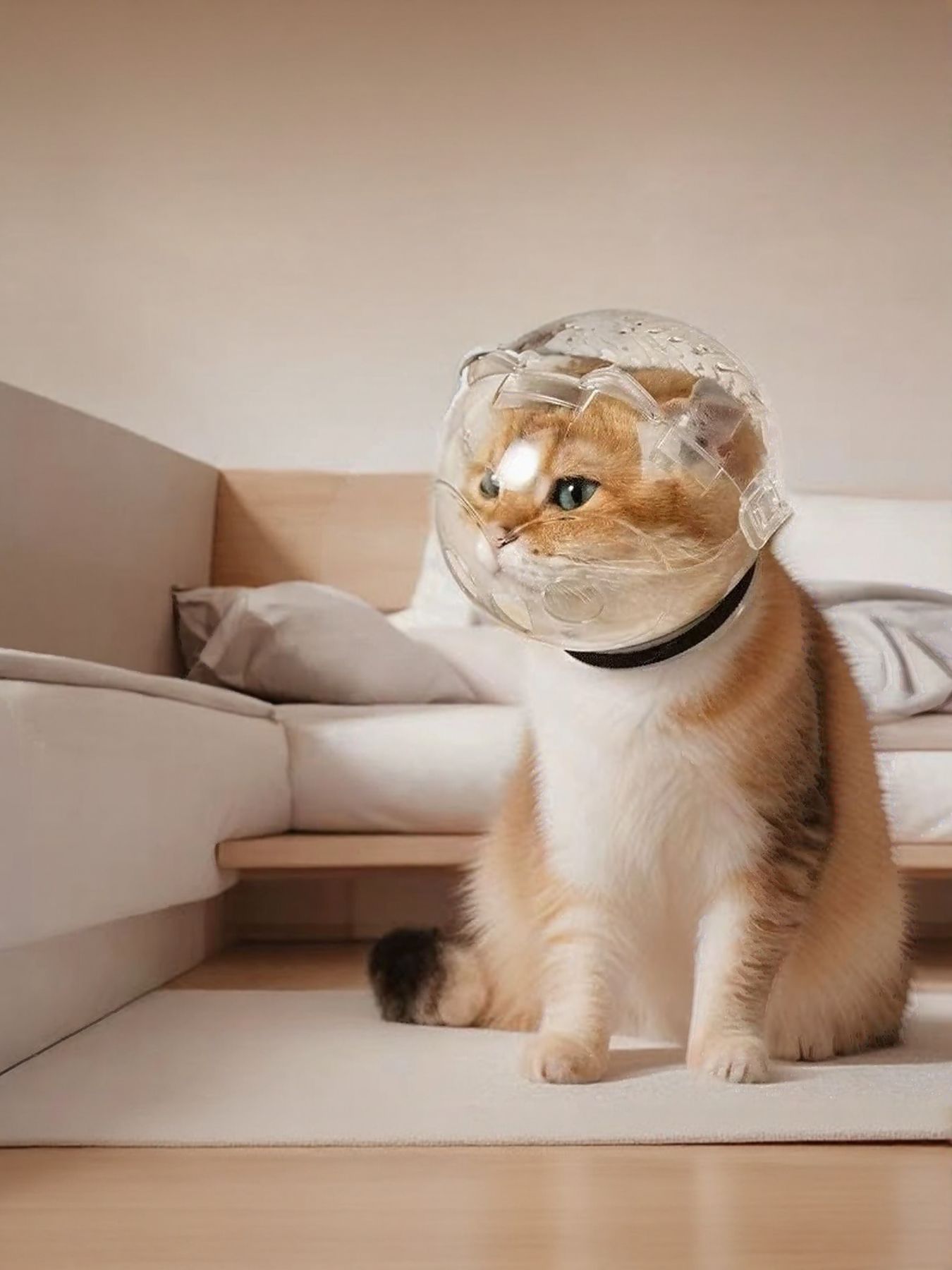 Transparent Anti - Bite Pet Spherical Head Cover - Loving It Shop