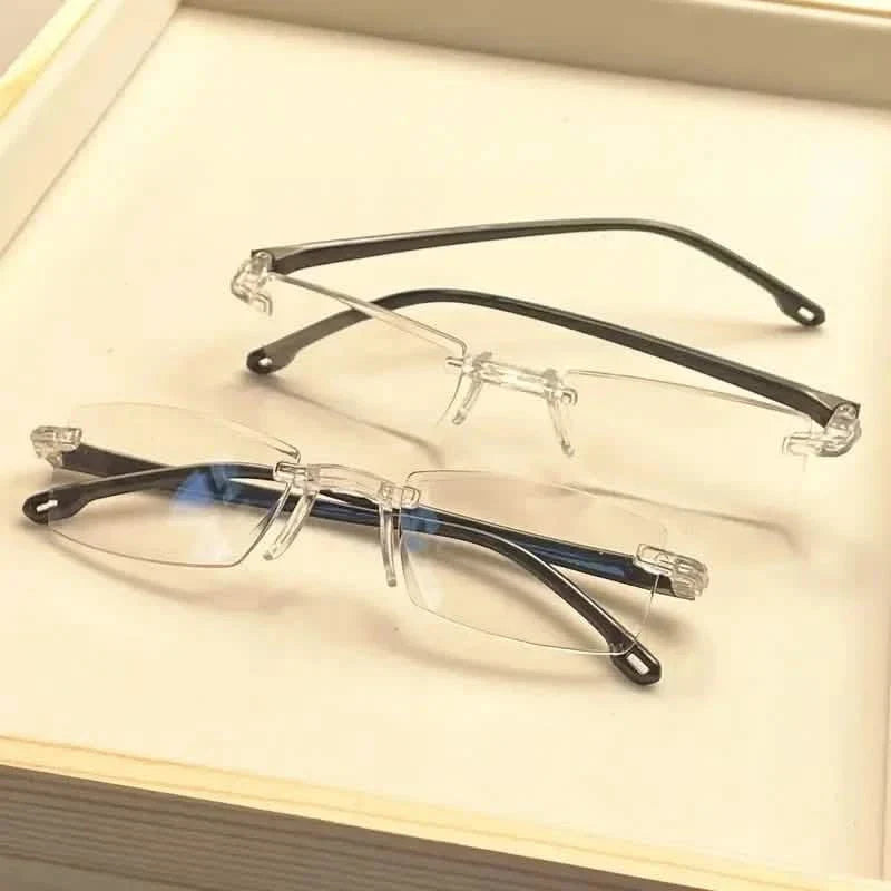 2K Style Rimless Reading Glasses for Men &amp; Women