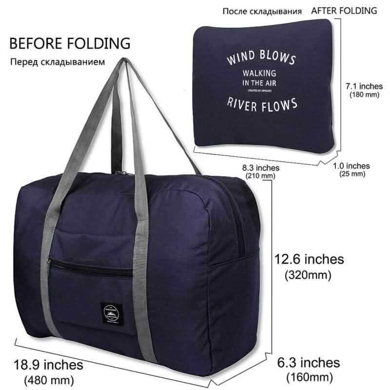 3-Pack: Compact &amp; Stylish Foldable Travel Storage Bag