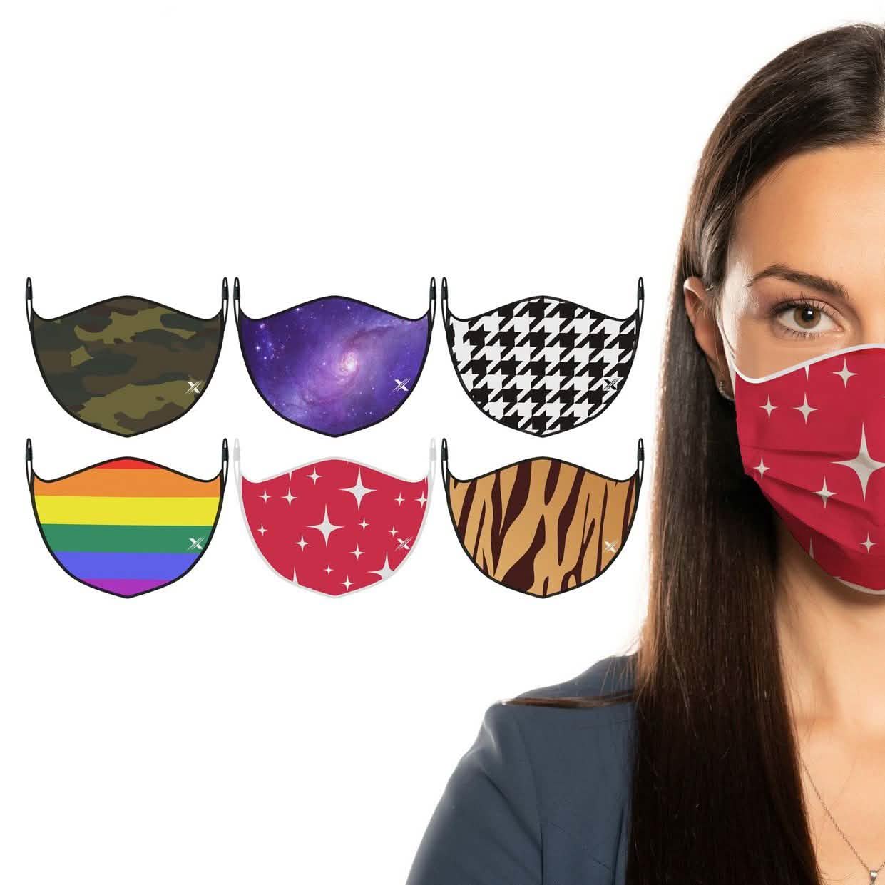 3-Pack: Double Layer Washable &amp; Reusable Non-Medical Face Mask w/ Adjustable Loop