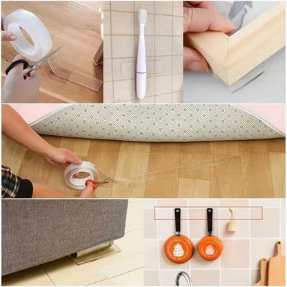 3-Pack: Reusable &amp; Washable Nano Double-Sided Tape