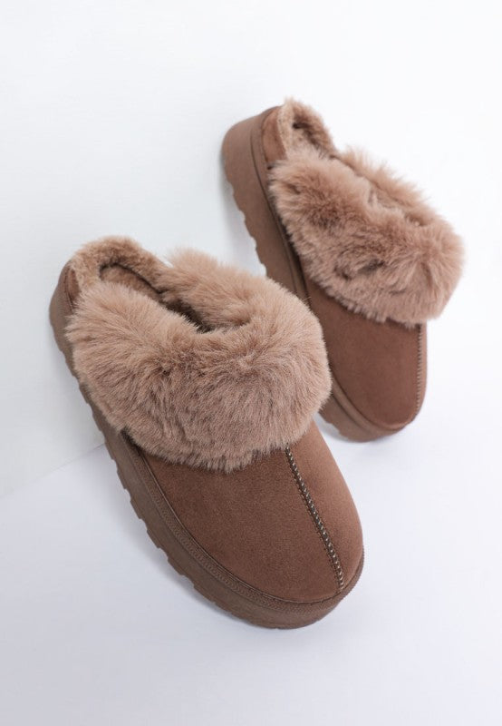 Portho Faux Fur Slip Ons