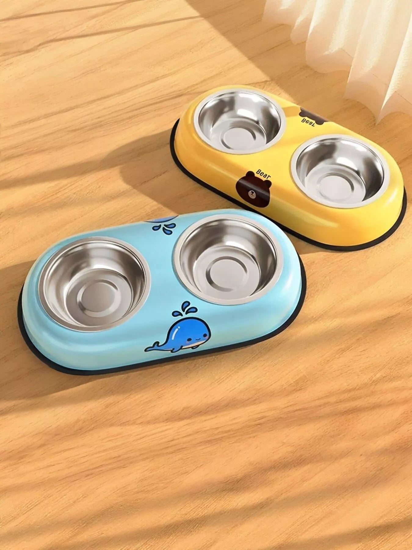 Cartoon Double Pet Bowls - Loving It Shop