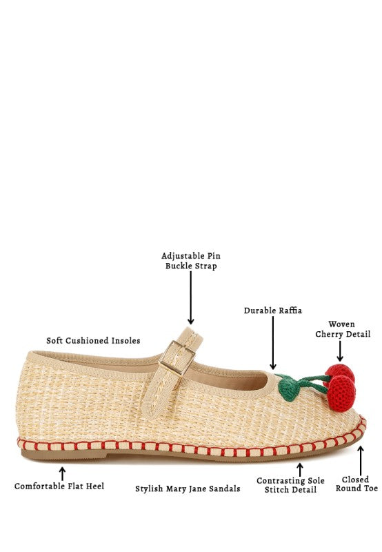Brunch Date Cherry Accent Mary Jane Flats