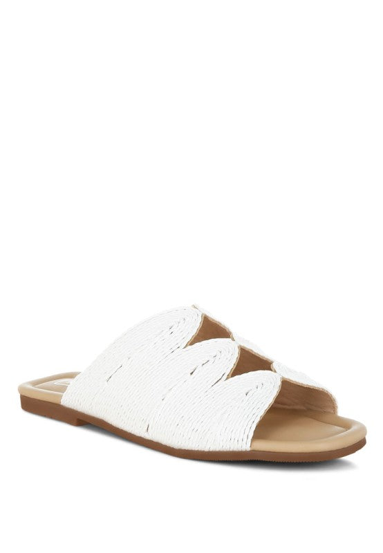 Daisy Doe Raffia Square Toe Flats