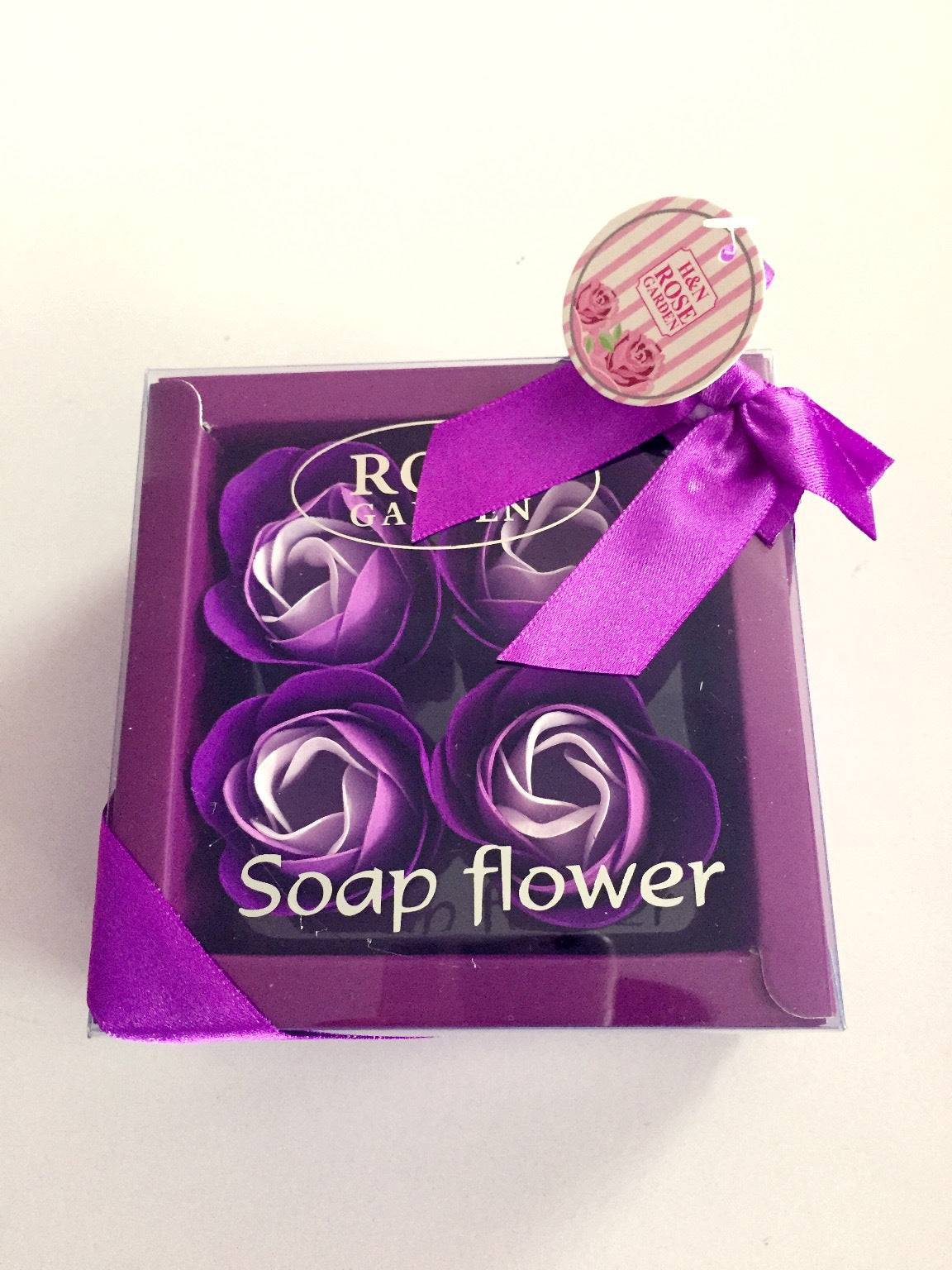 4 Rose Soap Flowers Gift Box For Valentine&