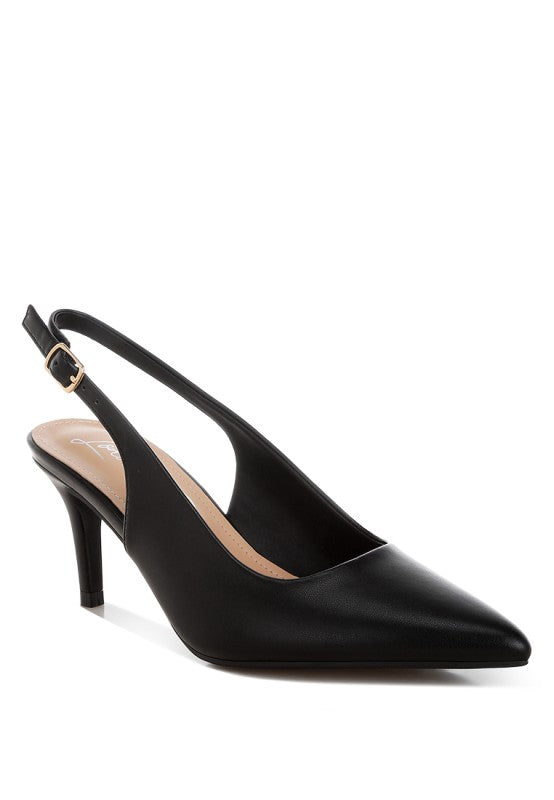 Jaoba Pointed Toe Pin Buckle Slingbacks