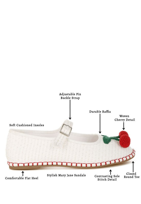 Brunch Date Cherry Accent Mary Jane Flats