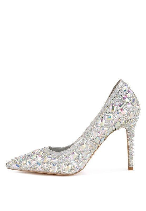 Iceout Diamante & Rhinestone Embellishments Pumps - Loving It Shop