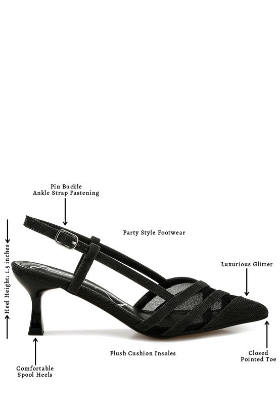 Daldra Kitten Heel Slingback Sandals - Loving It Shop