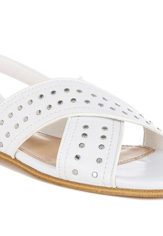 Calluna Stud Embellished Buckled Flats