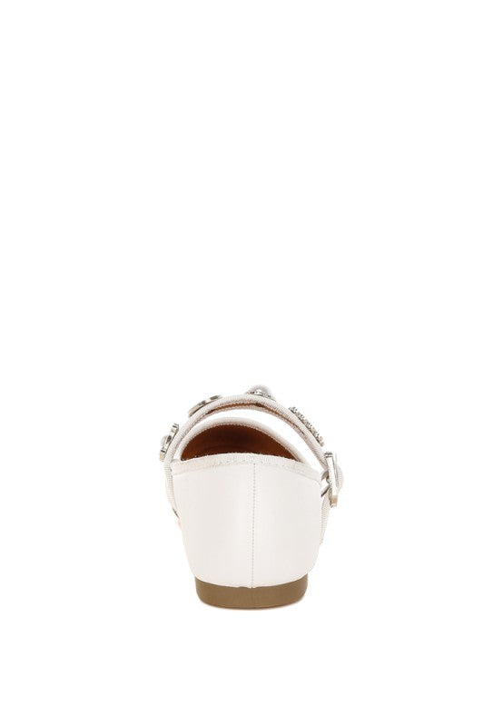 Kavana Charms Embellished Flat Mary Janes
