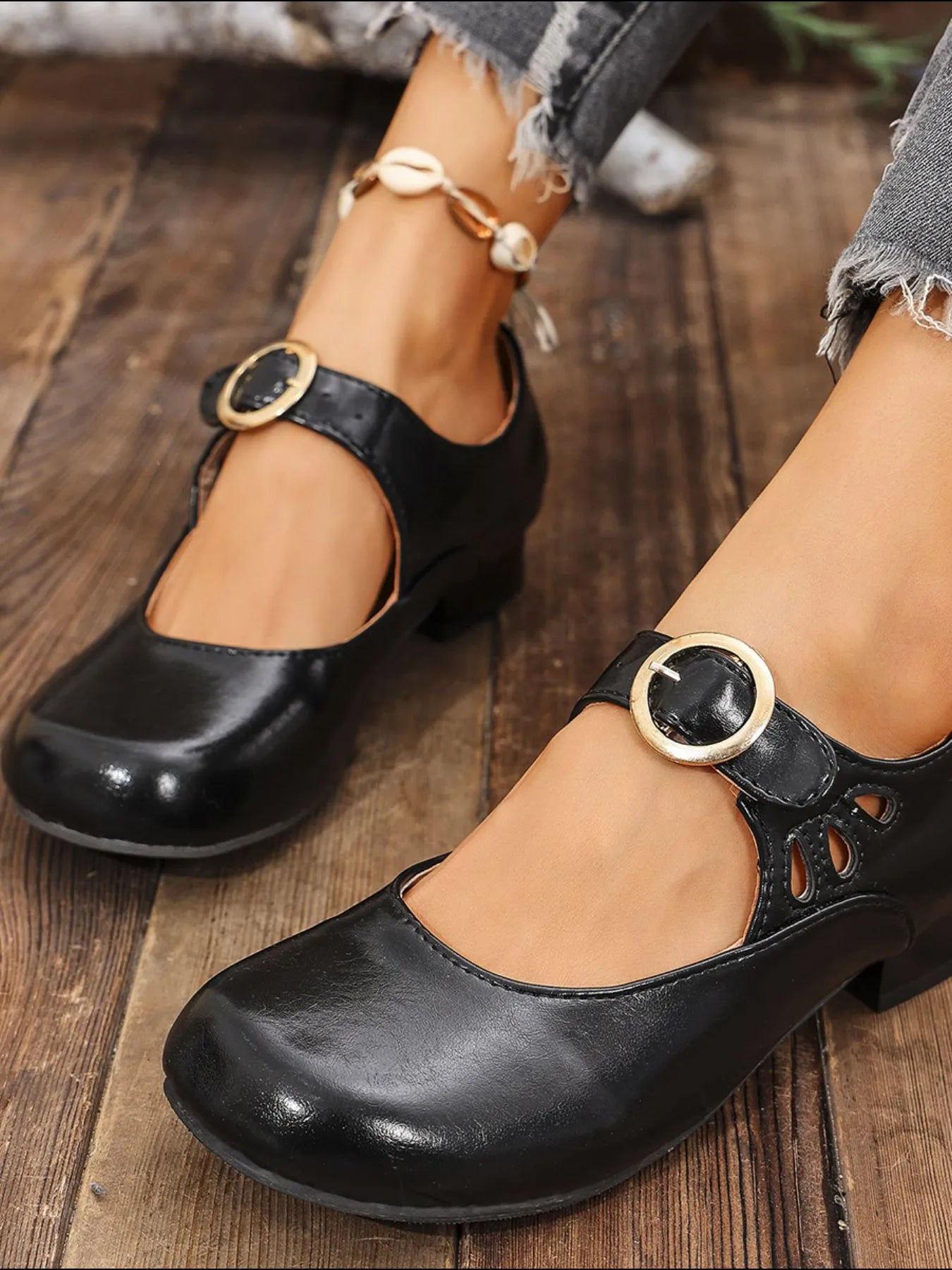 Buckle Strap Mary Jane Loafers - Loving It Shop
