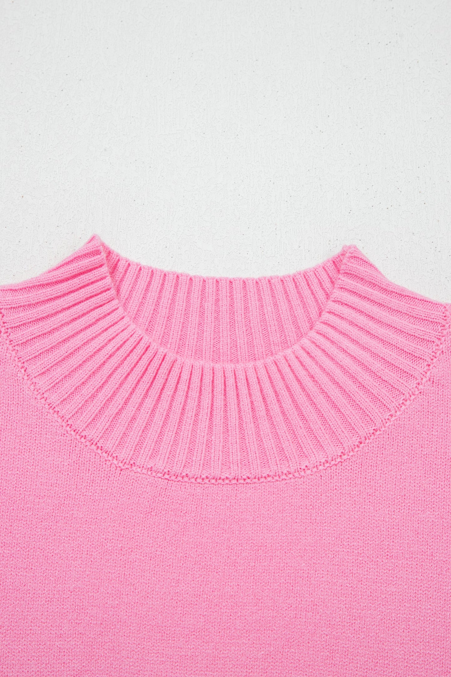 Pink Valentine Heart Graphic Cropped Short Sleeve Sweater