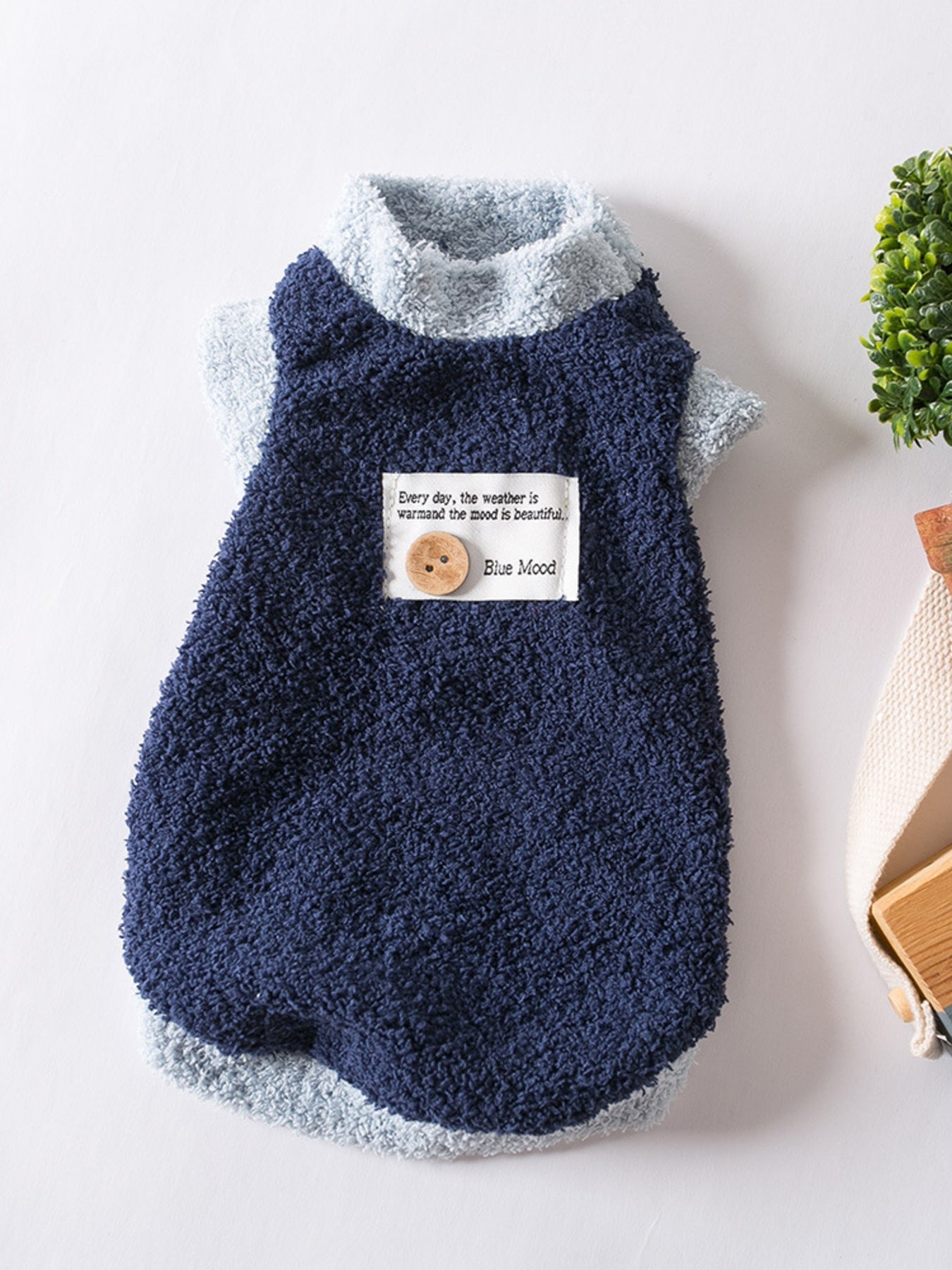 Fleece Pet Sweater with Button Decor - Loving It Shop