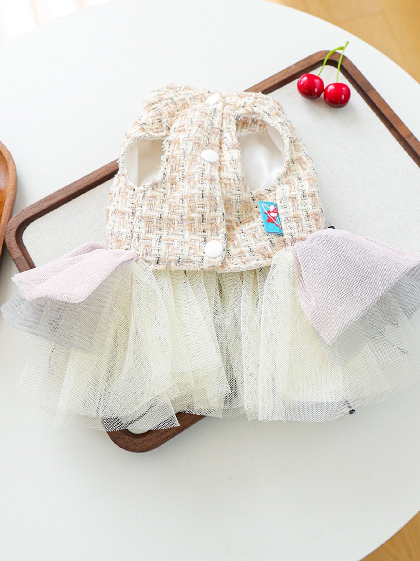 Tweed Pet Dress with Ruffle - Loving It Shop