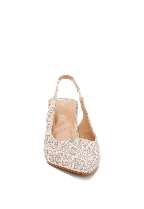Faina Pointed Toe Kitten Heel Pumps