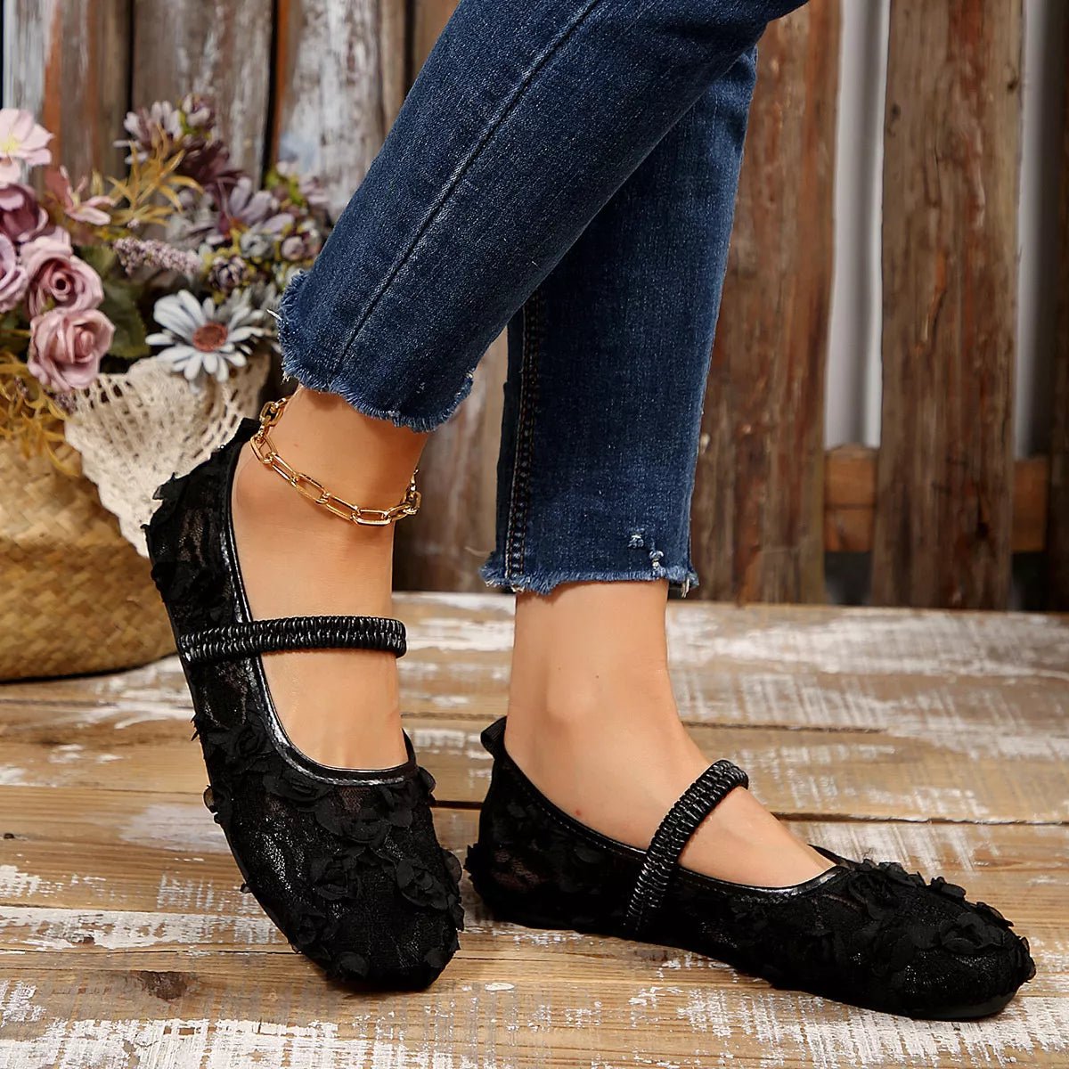Round Toe Flats Slip - Ons - Loving It Shop