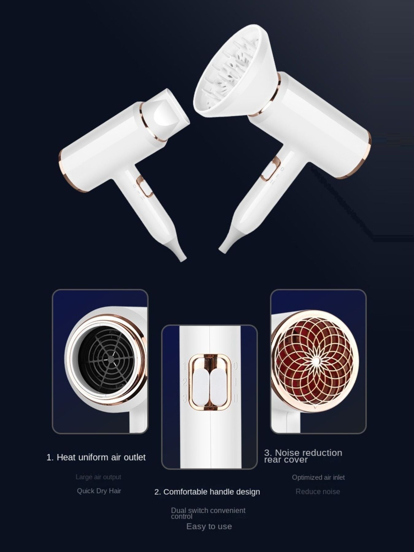 Quick - Drying & Hair Care Household Hair Dryer - Loving It Shop