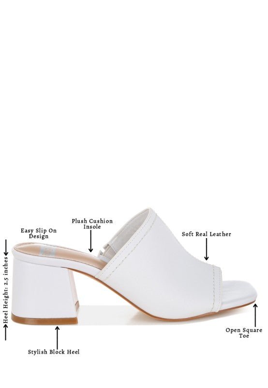 Wuling Slip - On Soft Leather Heels - Loving It Shop