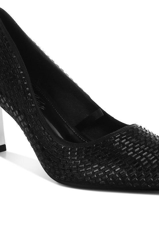Benjamins Rhinestones Embellished Pumps - Loving It Shop