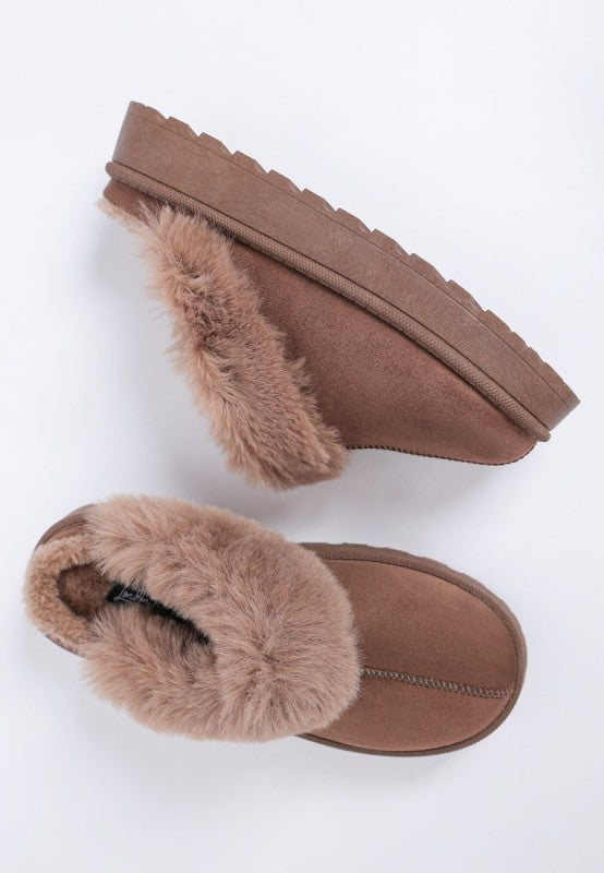 Portho Faux Fur Slip Ons
