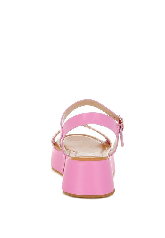 Anglong Raffia Flatform Sandals