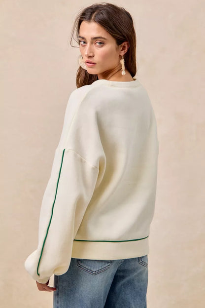 Cactus Embroidered Fleece Sweatshirt