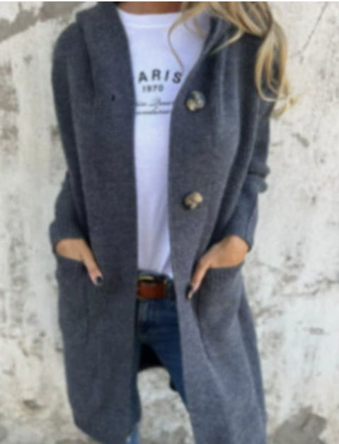 Mid-length Sweater Cardigan Women&