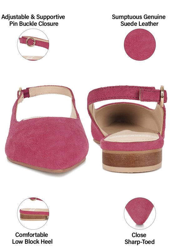 Hocane Genuine Soft Leather Slingback Sandals