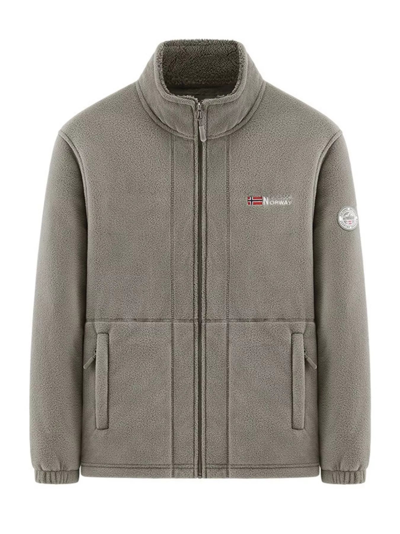 Men's Plus Size Zip Up Long Sleeve Jacket