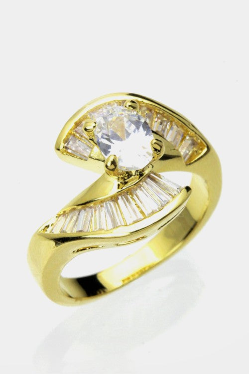 Cubic Zirconia Statement Ring – Stylish Fashion Jewelry Accessory