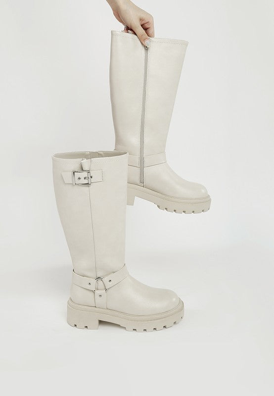 Taimen Harnes Detail Long Boots