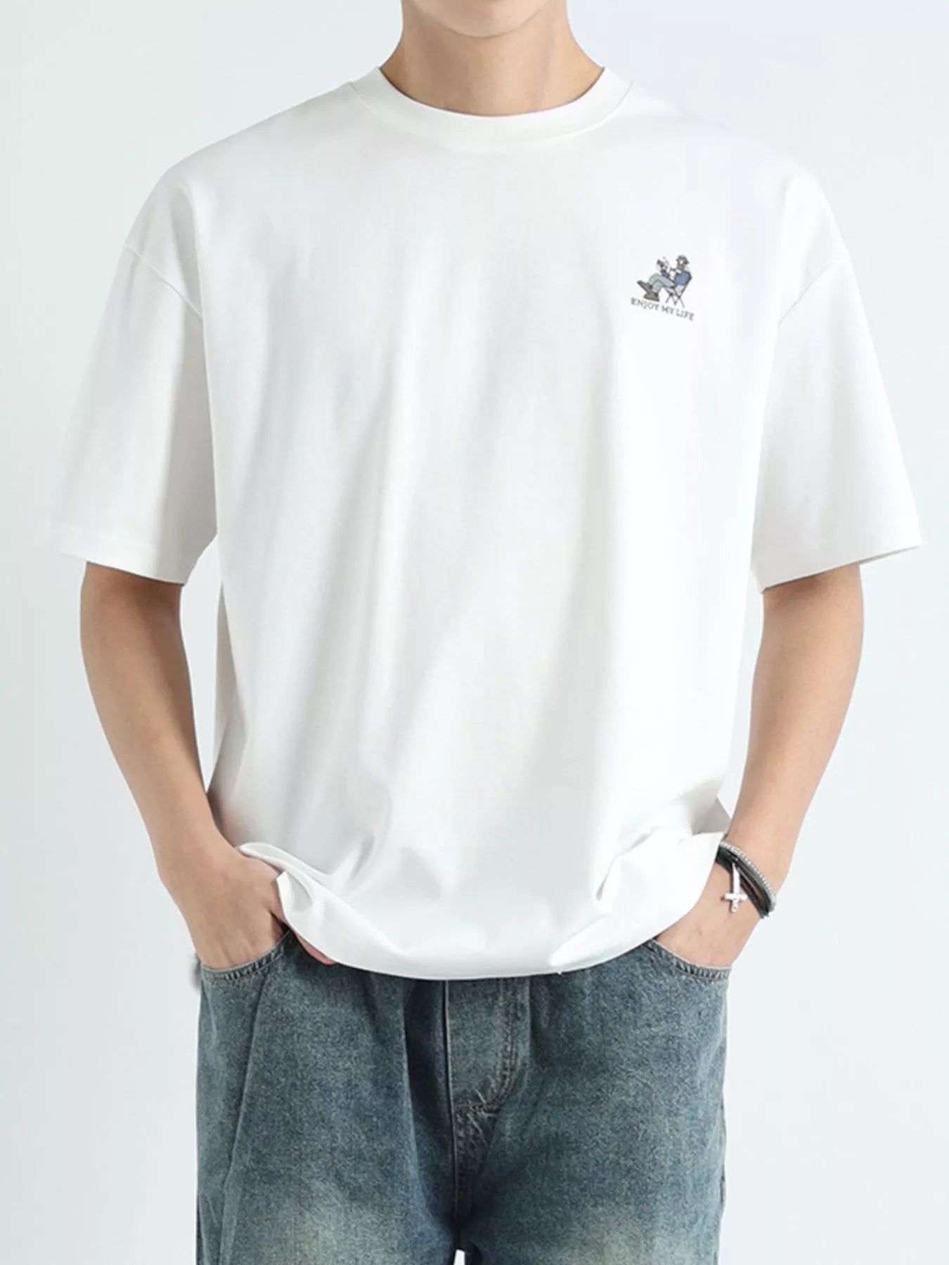 Men's Plus Size Graphic Relaxed Fit T-Shirt - Loving It Shop