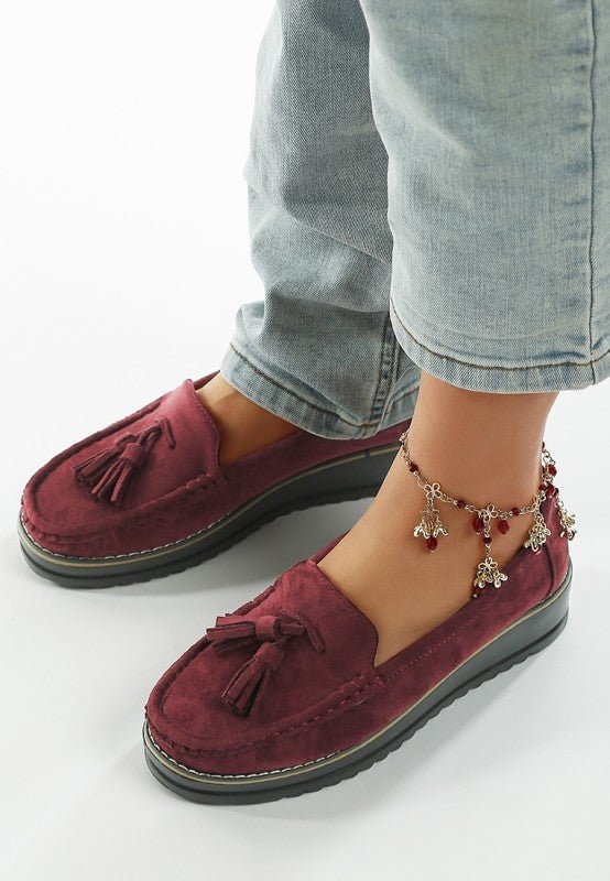 Daiki Platform Lug Sole Tassel Loafers - Loving It Shop