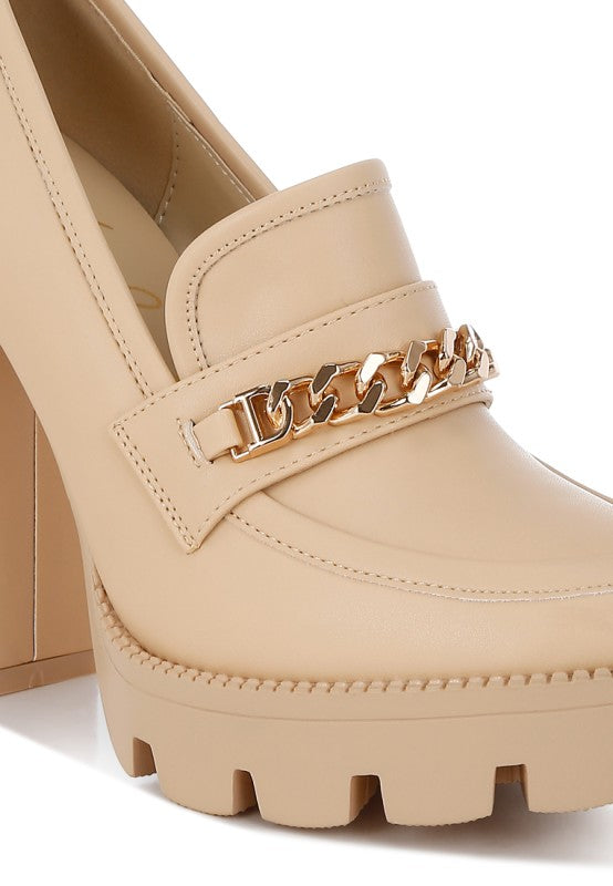 Y2K Chunky High Block Heeled Loafers