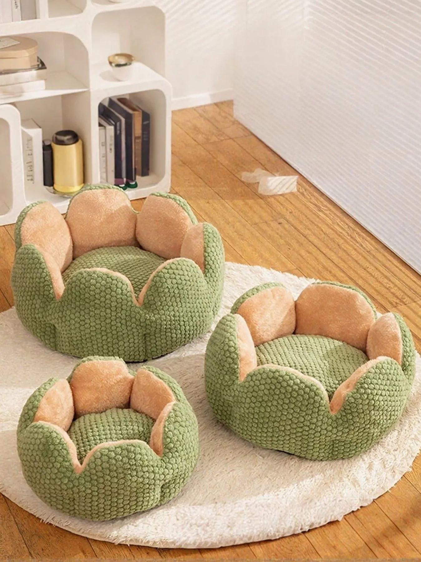 Flower Petal Plush Cozy Pet Nests - Loving It Shop