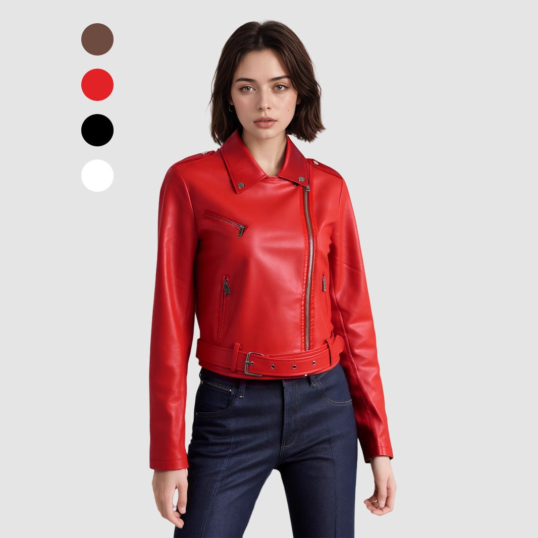 Lapel Short Belt Women&