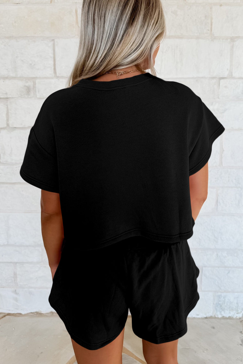 Blossom Cropped Tee and Ruffle High Waist Skort Set