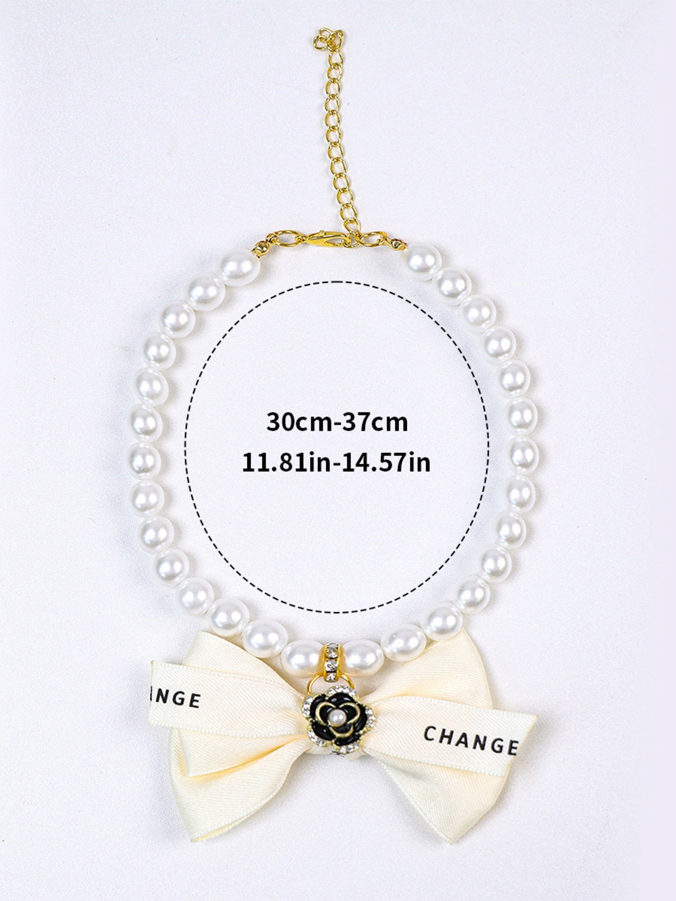 Pearl Bowknot Pet Necklace - Loving It Shop
