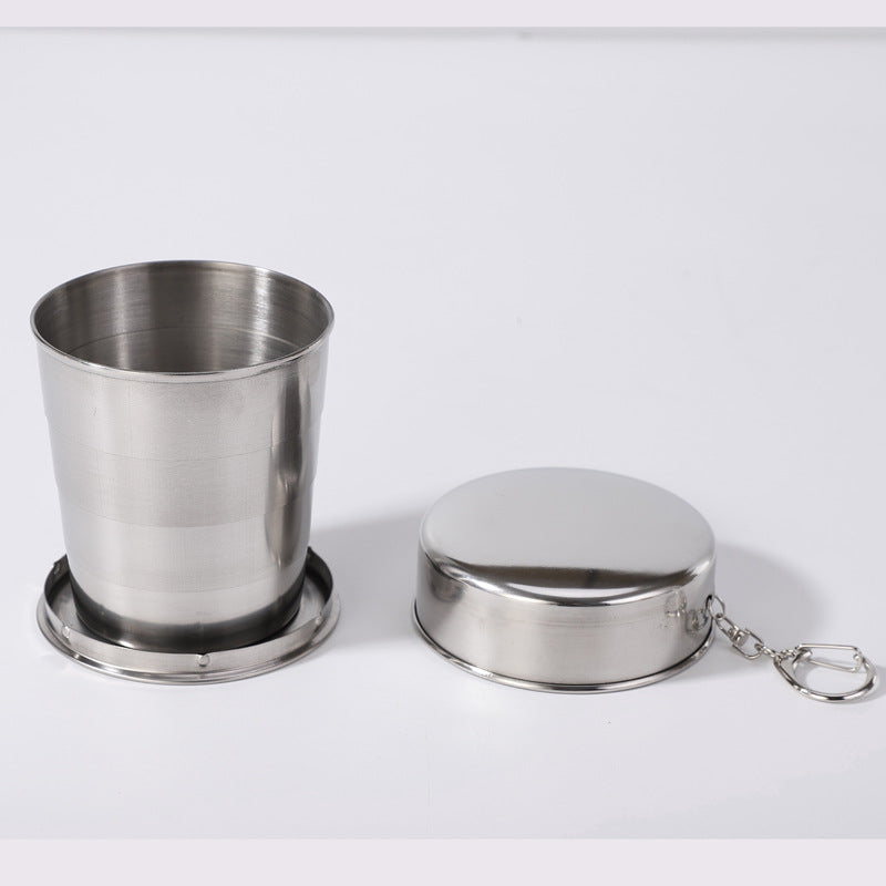 Stainless Steel Camping Folding Water Bottle &amp; Cup