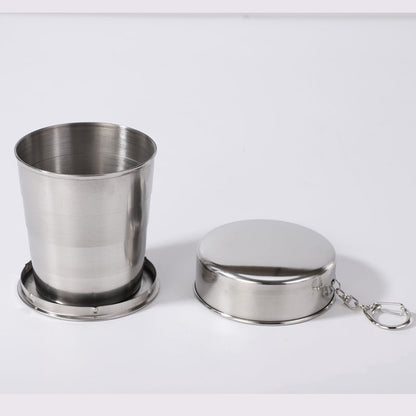 Stainless Steel Camping Folding Water Bottle &amp; Cup