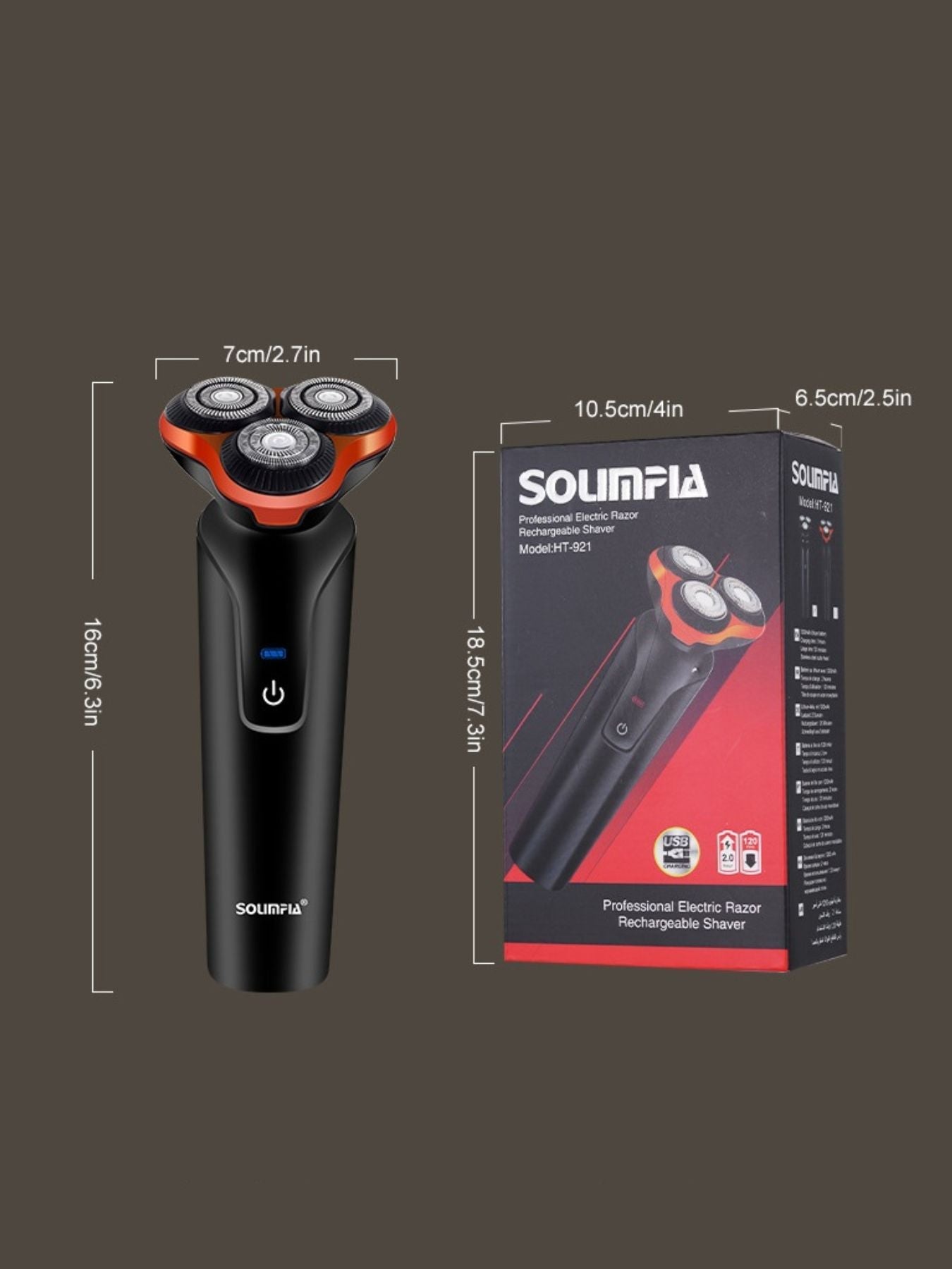 3 - Head Rotary Electric Shaver - Loving It Shop