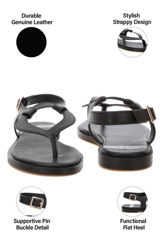 Torad Thong Toe Cut-Out Flats