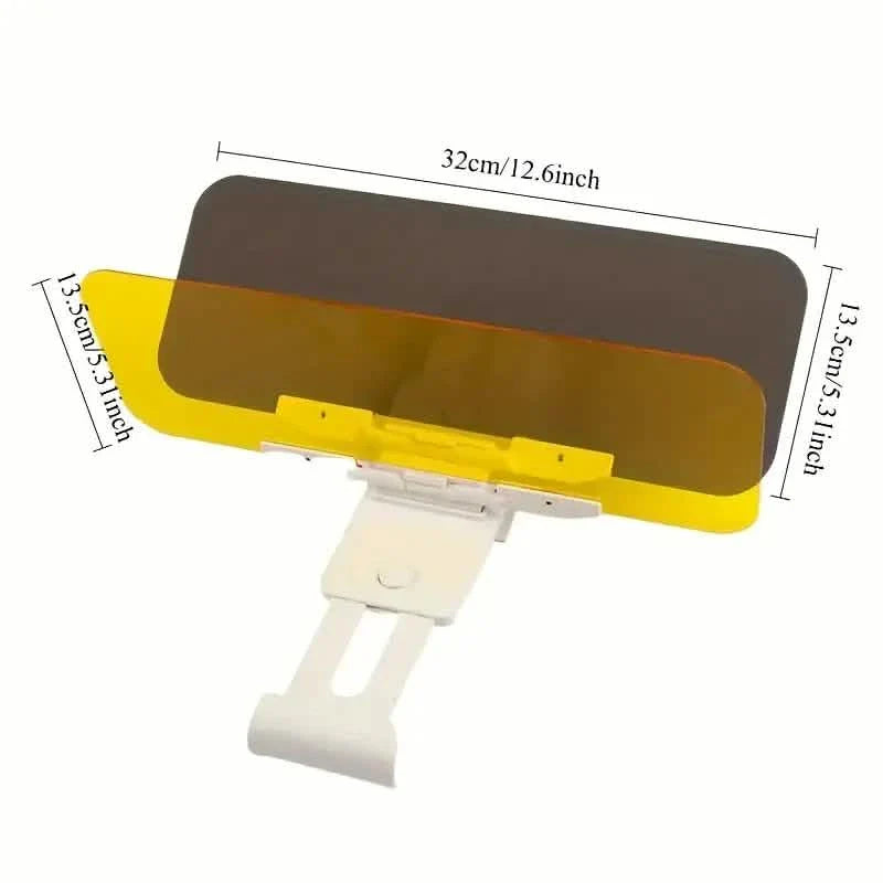 Dual-Use Car Sun Visor – Polarized Day &amp; Night Anti-Glare, UV Resistant