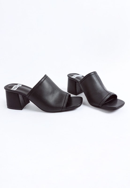 Wuling Slip-On Soft Leather Heels