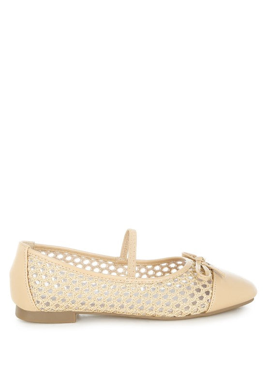 Omela Woven Bow Detail Ballerinas