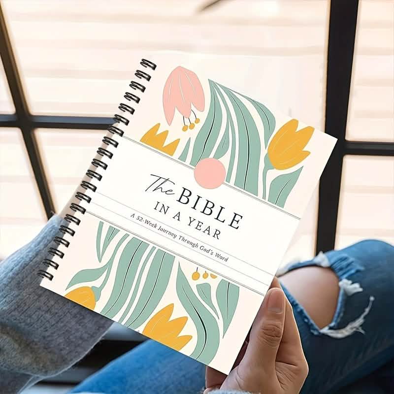 1-Year Bible Study Plan &amp; Prayer Journal – Undated Spiral Bound